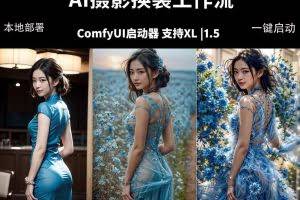 （18268期）ComfyUI人像写真摄影工作流：本地一键部署，换装换场景换脸全搞定，影楼效率翻倍