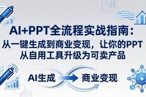 （18142期）AI+PPT全流程实战指南-更新4月21：从一键生成到商业变现，让你的PPT从自用工具升级为可卖产品